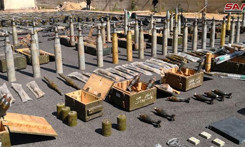 Hallan enormes cantidades de armas en escondites terroristas en el sur de Siria